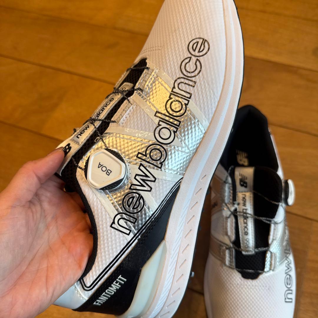 【新品未使用】メンズ　New Balance ゴルフシューズ　白　27.5cm