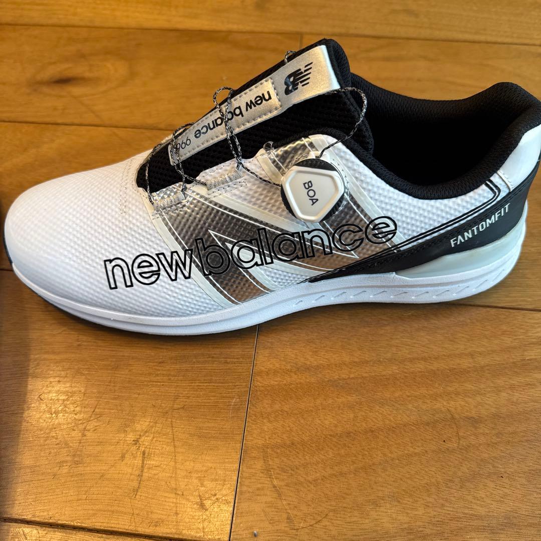 【新品未使用】メンズ　New Balance ゴルフシューズ　白　27.5cm