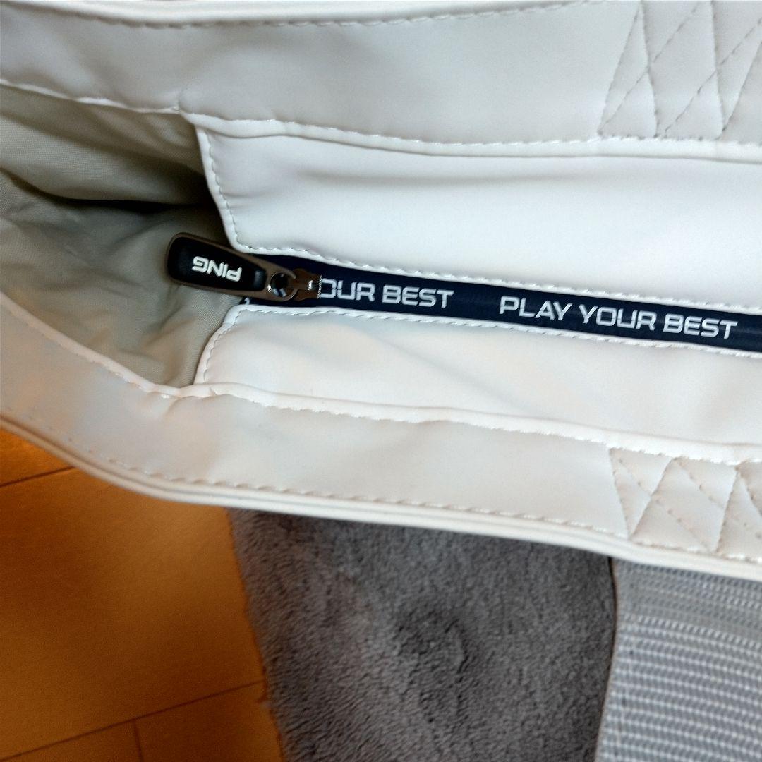 未使用自宅保管 極美品PING 2023 トートバッグ ホワイト/ネイビー