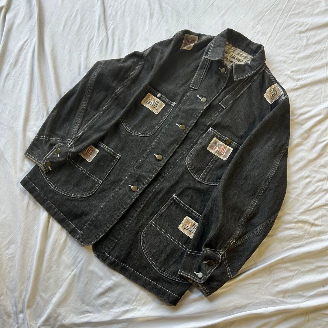 PINK HOUSE ダークデニムジャケット　パッチワーク