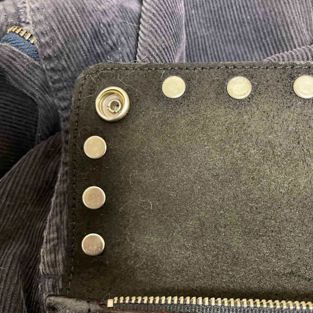 HARLEY-DAVIDSON スタッズ付きブラックレザー財布 80s