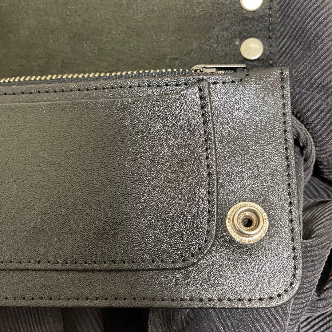 HARLEY-DAVIDSON スタッズ付きブラックレザー財布 80s