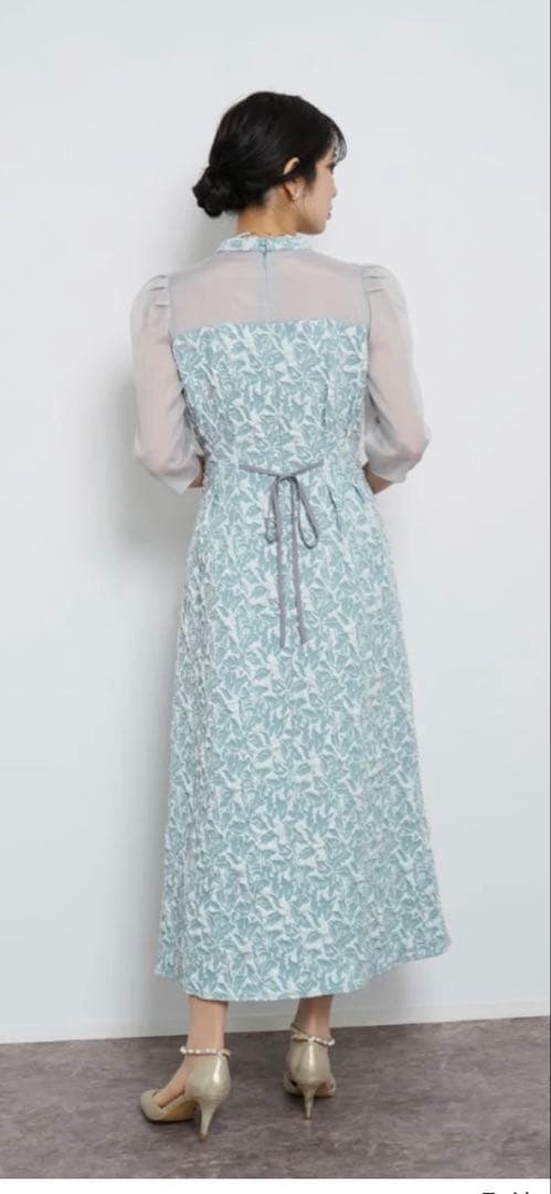 ヤマダヤ　Rire Fete ふくれジャガードバックリボンドレス