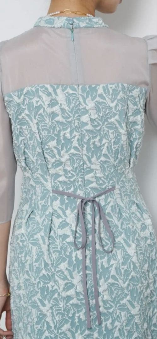 ヤマダヤ　Rire Fete ふくれジャガードバックリボンドレス