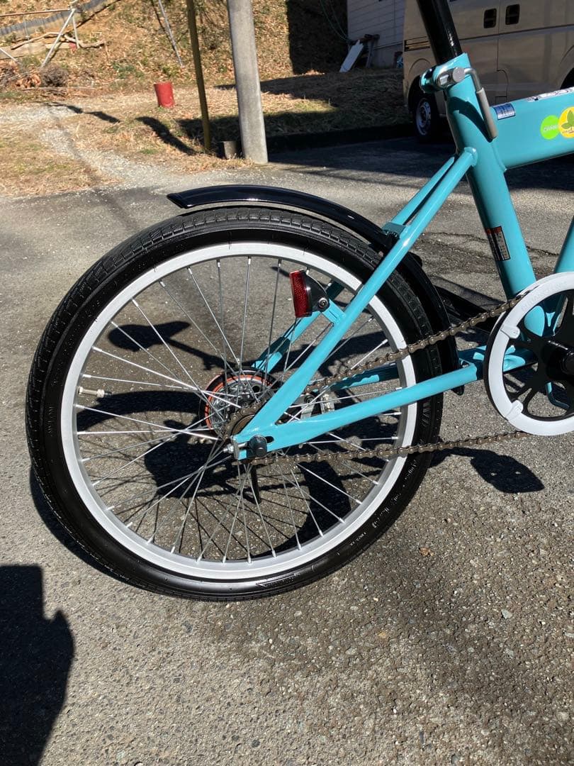 シンプルスタイル20インチ　折りたたみ自転車　カゴつき