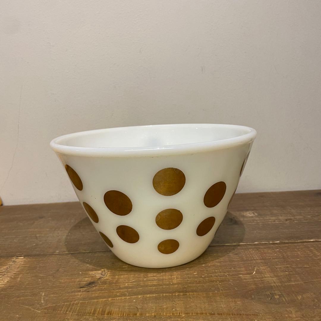 40s 50s Fire king ファイヤーキング ミキシングボウル ゴールド