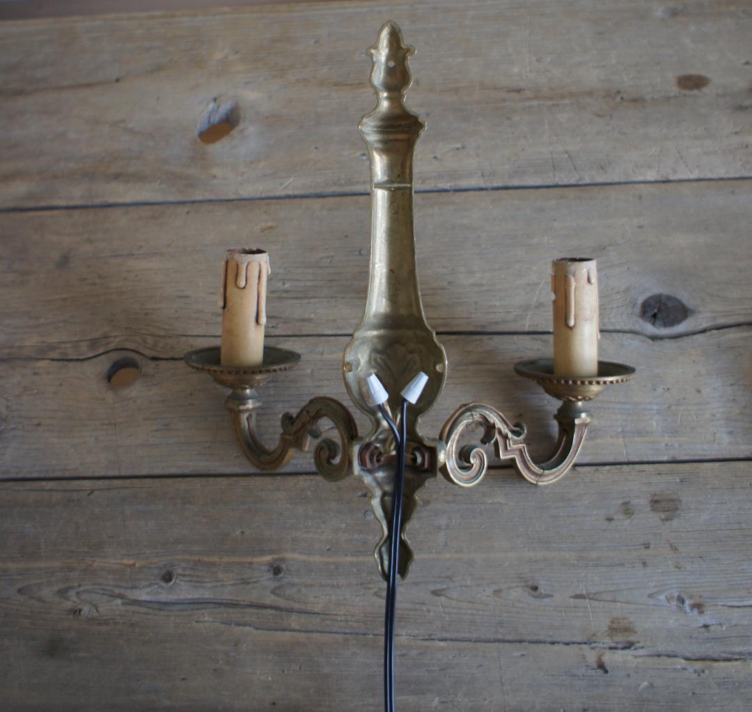 2灯ウォールランプ　キャンドル　 ブロカント　フランス　アンティーク