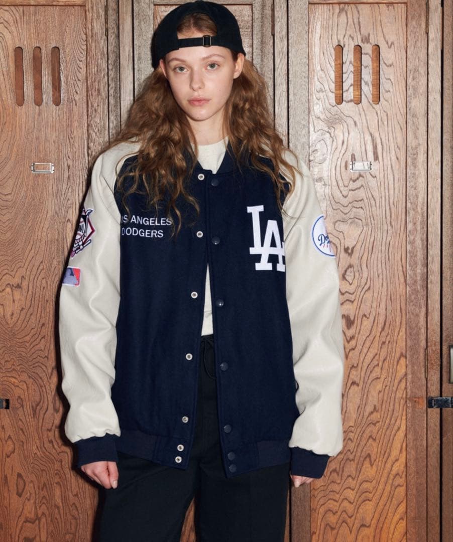 FANATICS 別注　MBL ロゴワッペン　スタジャン　ドジャース