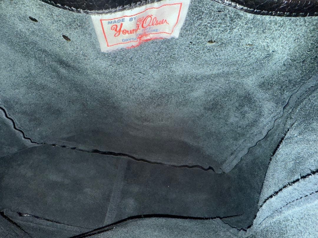 ヤングアンドオルセン　トートバック　レザー　本革　黒　シボ革　M