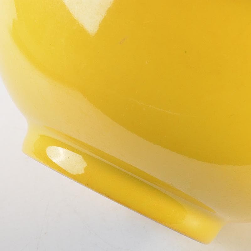 中国　乾隆年製　檸檬黄釉碗　C　7397E