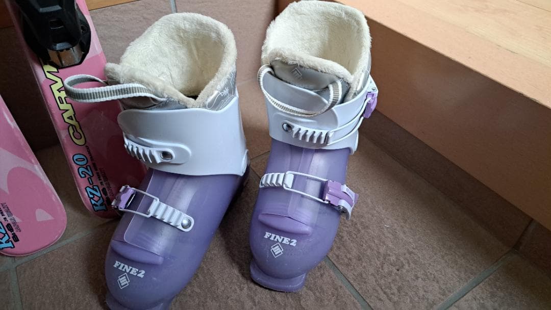 ジュニア用スキーセット98cm ブーツ21cm ストック68cm 小学低学年向け