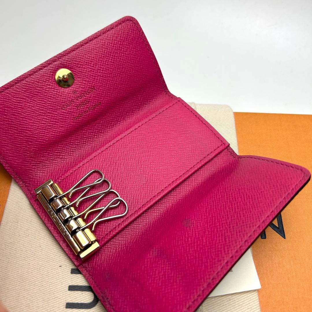 鑑定済 ルイヴィトン マルチカラー ブラック キーケース4連