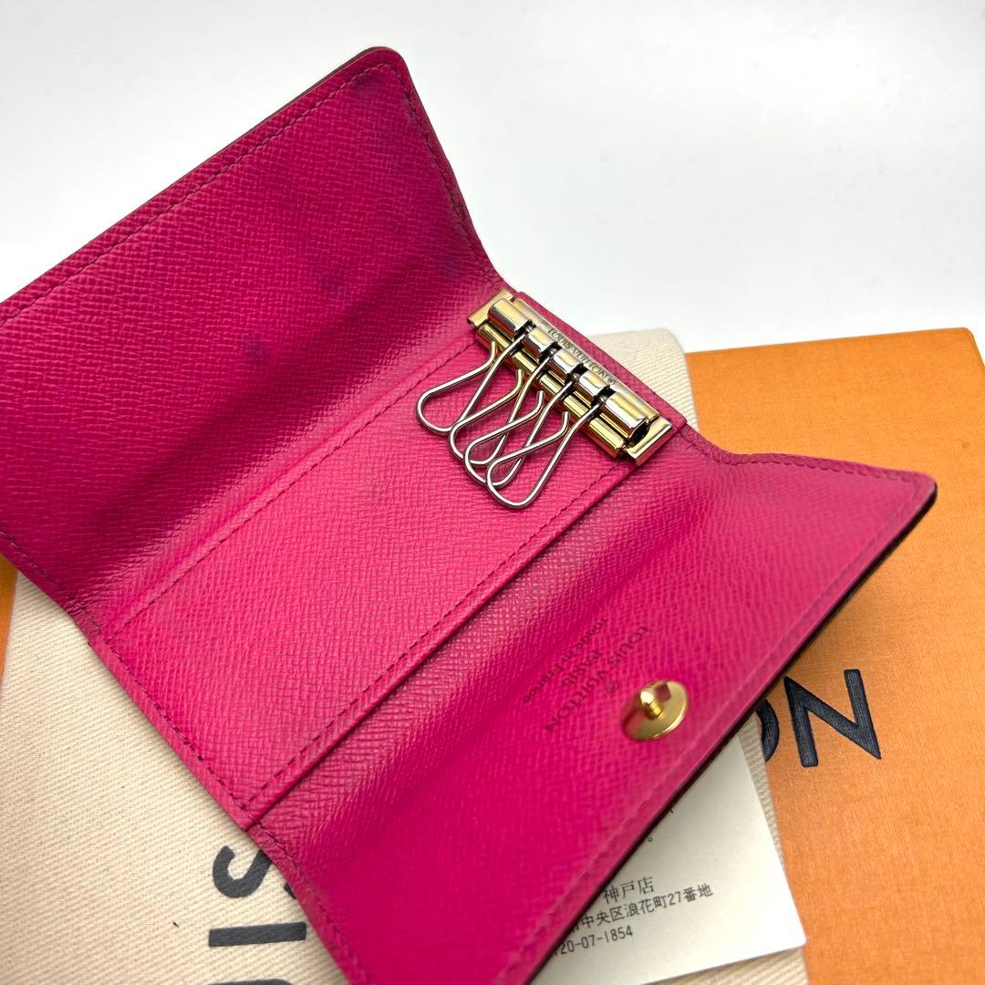 鑑定済 ルイヴィトン マルチカラー ブラック キーケース4連