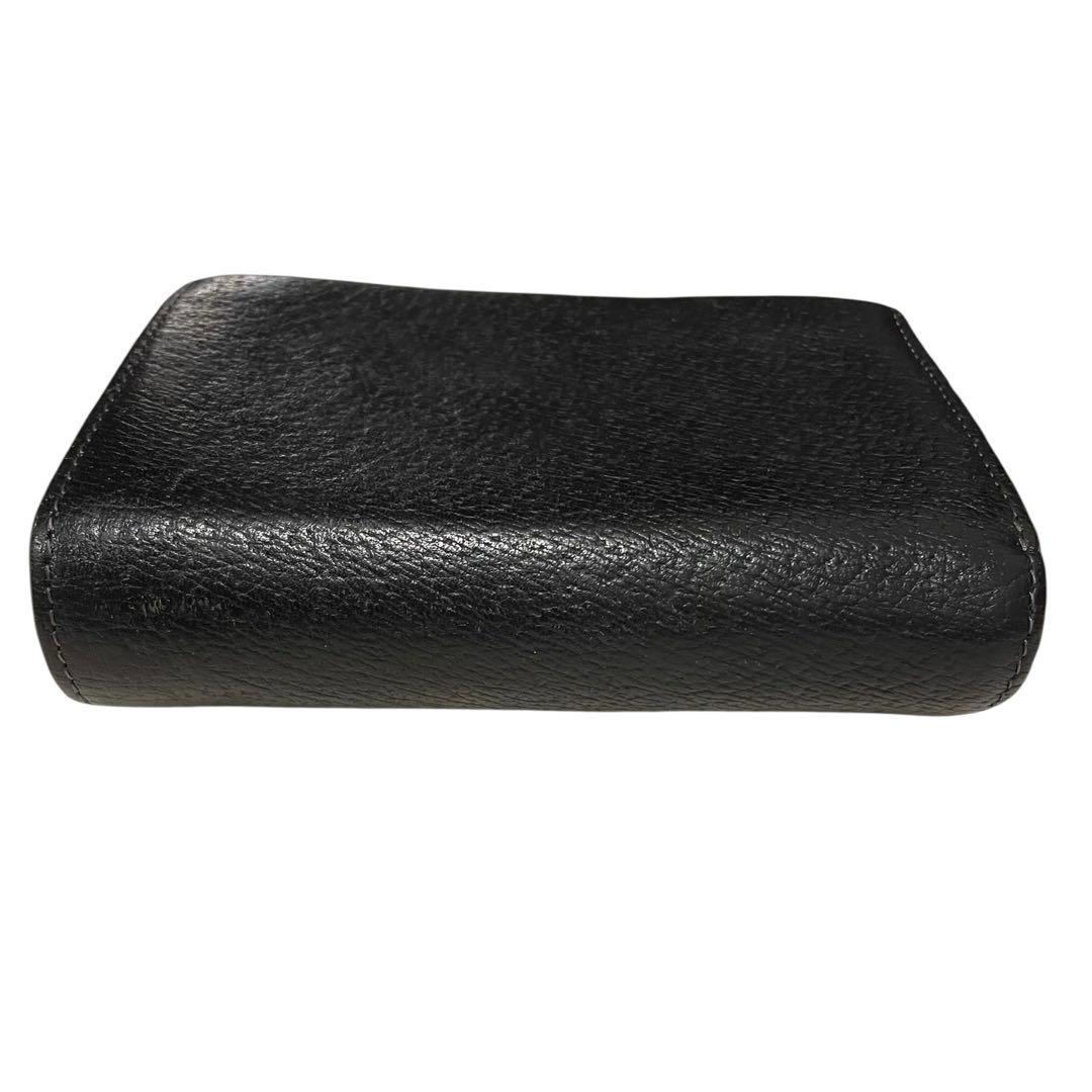 Vivienne Westwood 三つ折り財布 黒 レザー オーブ　ロゴ付き