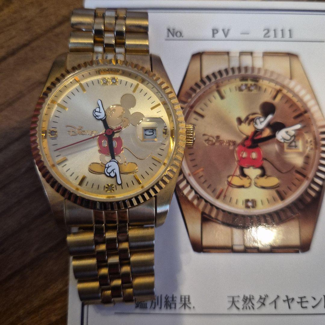 ミッキー　Disney　世界限定　ダイヤ　ゴールド　ウォッチ　ロレックスミッキー