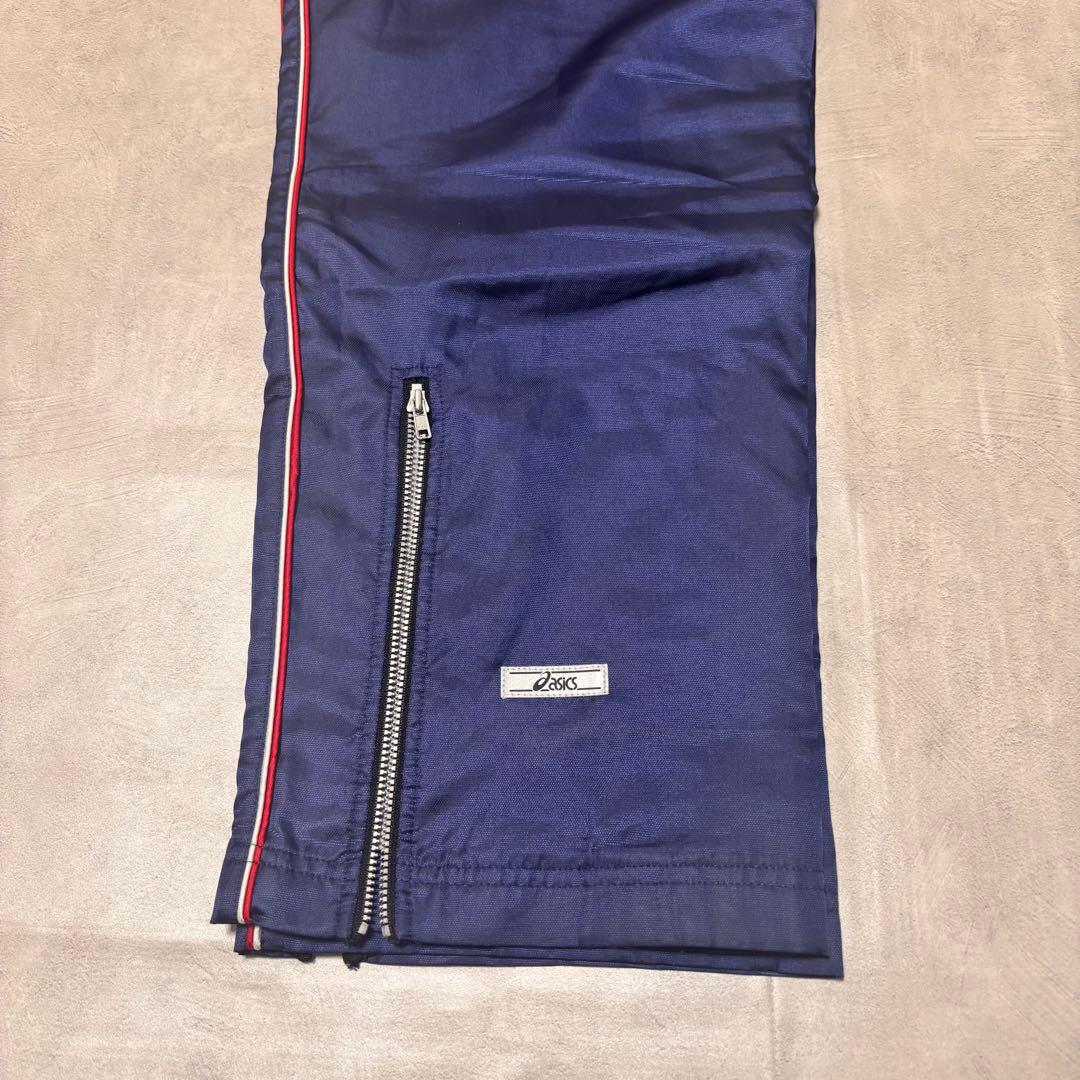 【美品】asics ウインドブレーカー セット 大きめ ネイビー スポーツ 陸上