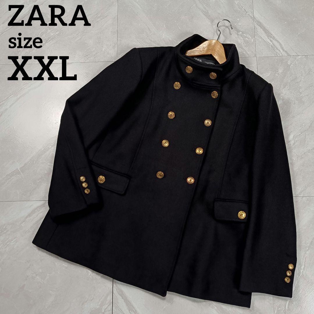 ザラ ZARA ナポレオンコート MANTECO 金ボタン ウールコート XXL