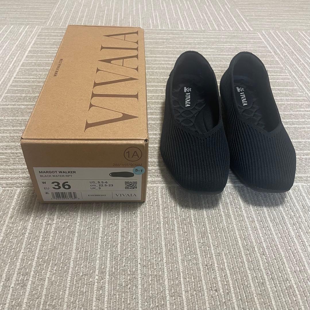 g*y様 VIVAIA スクエアトゥ エクストラワイド 超軽量 厚底 フラットシ