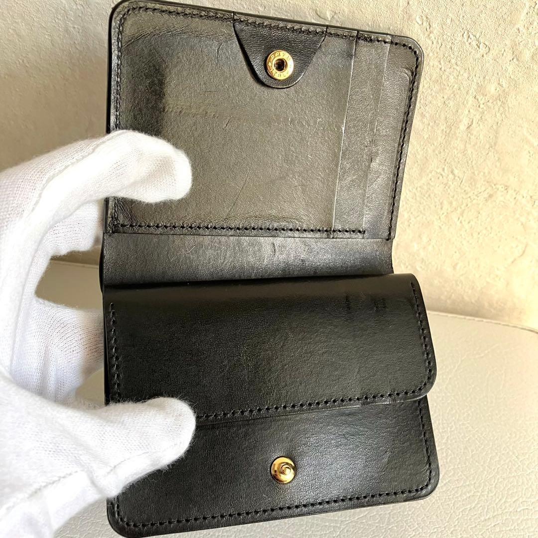 forme Post Wallet コードバン 2つ折り財布 flp-30 黒