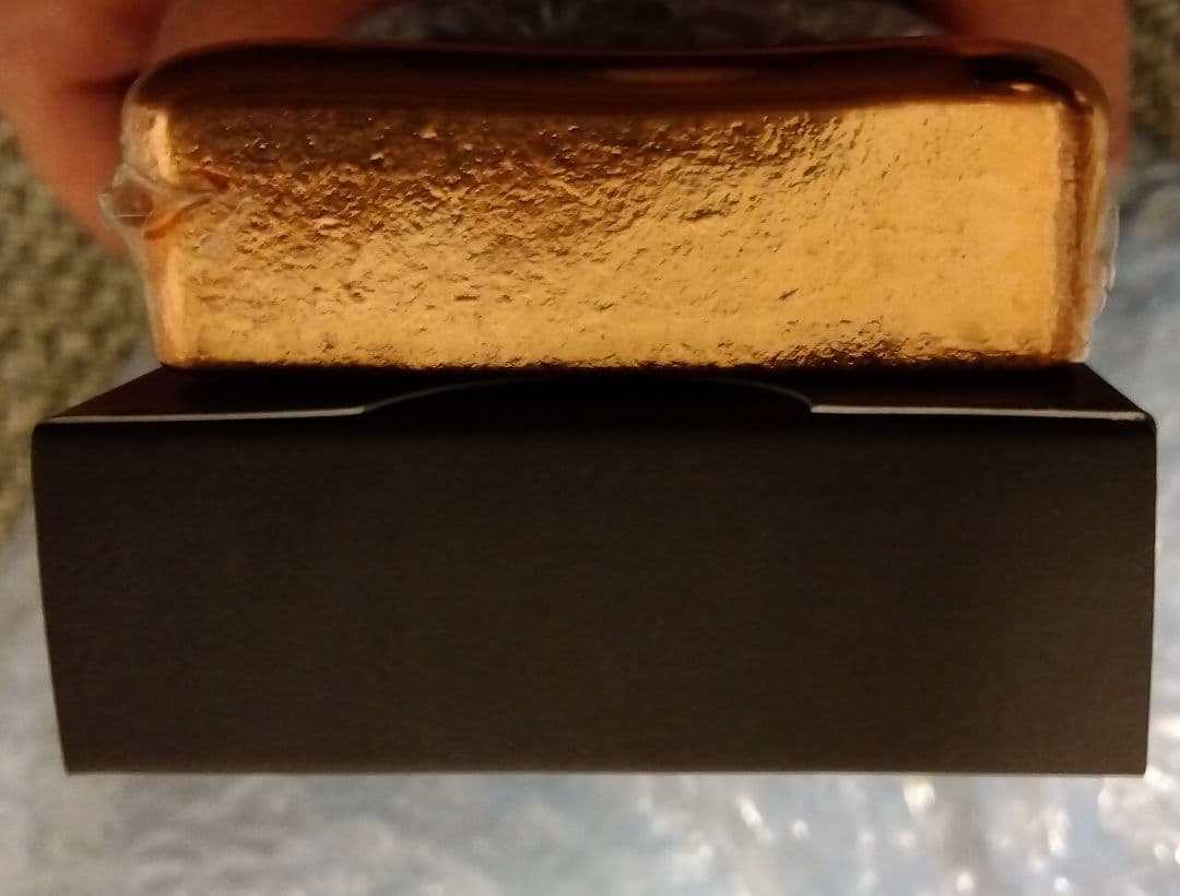 ポーランドゲルマニア純銅赤金 1キロ　キャストバー　ペーパーウエイト