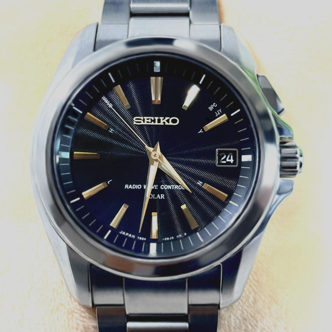 SEIKO ソーラー電波 ブライツ 7B24-0AW0 チタニウム製 海外モデル