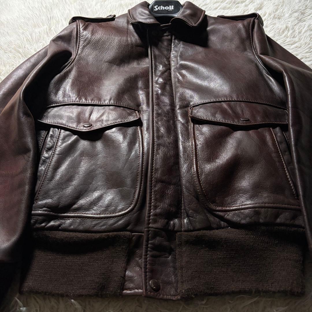 H*o様 美品■schott フライトジャケット　G-1 184SM 本革　US