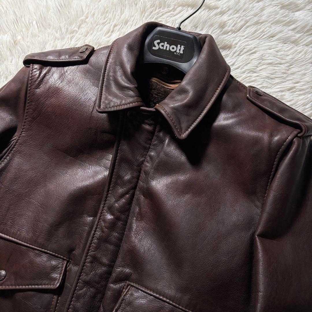 H*o様 美品■schott フライトジャケット　G-1 184SM 本革　US