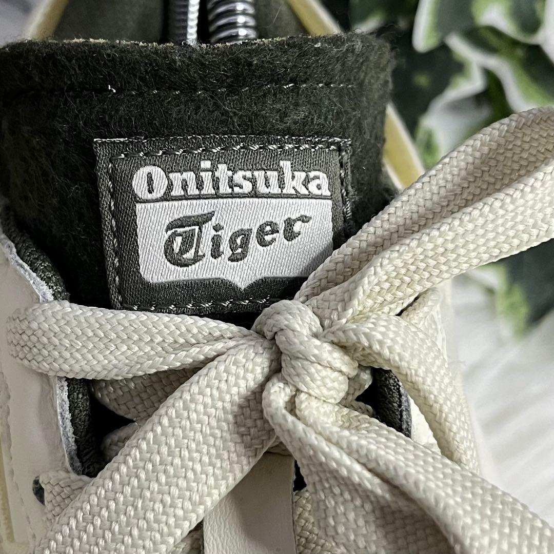 美品　オニツカタイガー　超人気モデル　レザー　デンティグレ　ホワイト