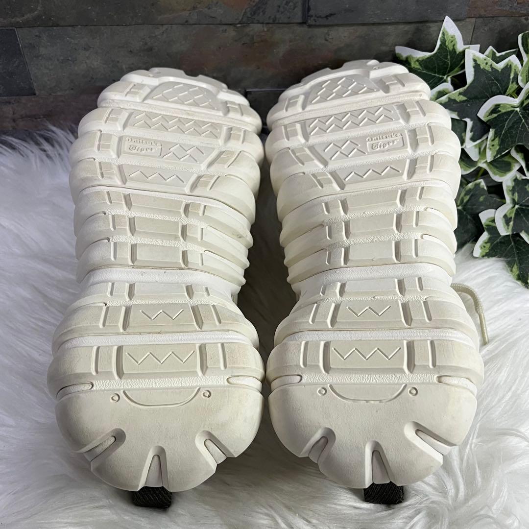 美品　オニツカタイガー　超人気モデル　レザー　デンティグレ　ホワイト