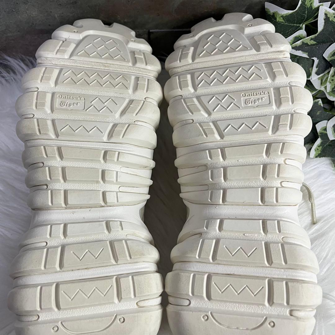 美品　オニツカタイガー　超人気モデル　レザー　デンティグレ　ホワイト