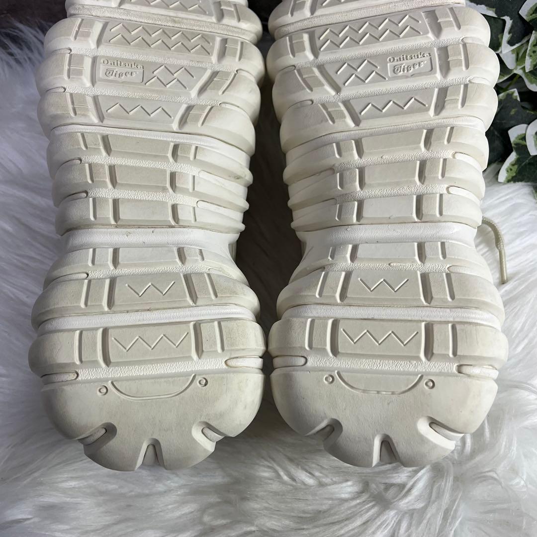 美品　オニツカタイガー　超人気モデル　レザー　デンティグレ　ホワイト