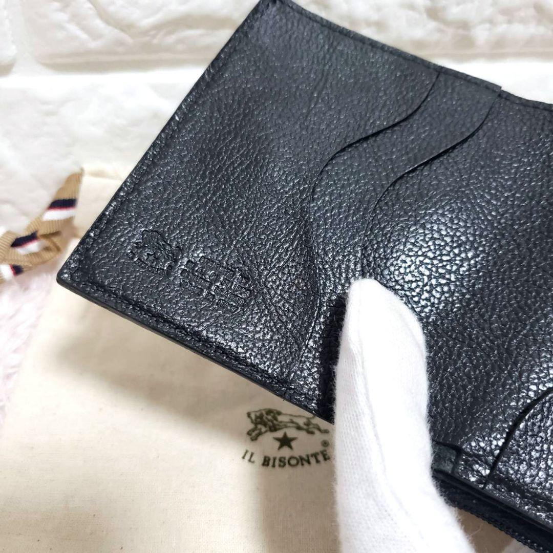 IL BISONTE イルビゾンテ コンパクトミニ折り財布 被せ折り財布 新品