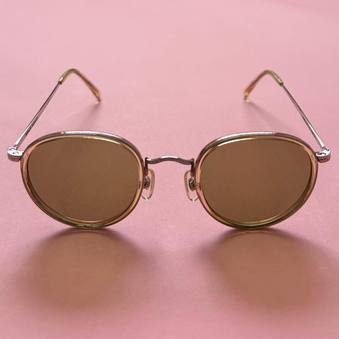 お*ん様 KANEKO OPTICAL × UA ブラウンオーバルサングラス