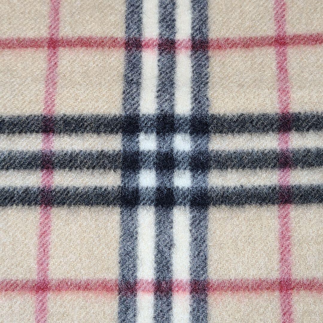 【たいよ】ノバチェックマフラー カシミヤ100％ 英国製　ベージュ