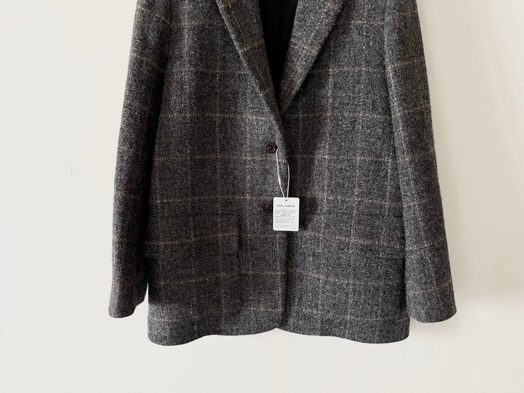 新品 マーガレットハウエル×ハリスツイード ウィンドウペンチェックジャケット