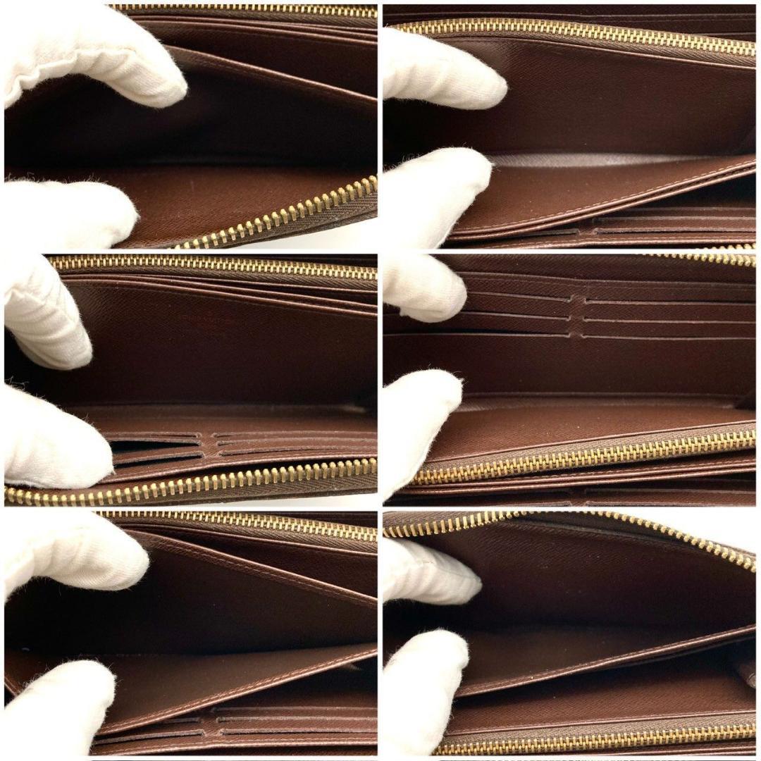 ルイヴィトン ダミエ ジッピー ウォレット レザー ブラウン 長財布 80109