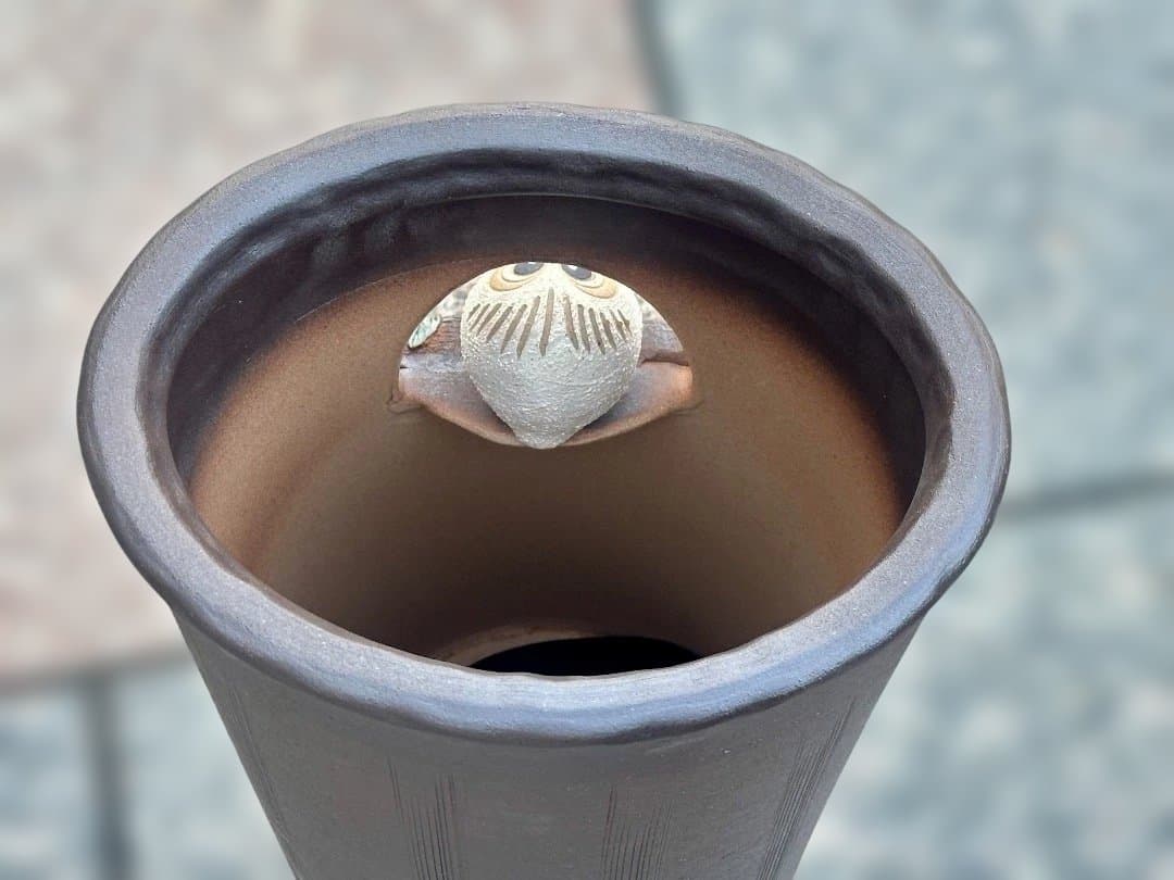 値下げ　新品　傘立て　ふくろう　信楽焼　陶器　高さ45cm　新築祝　開店祝