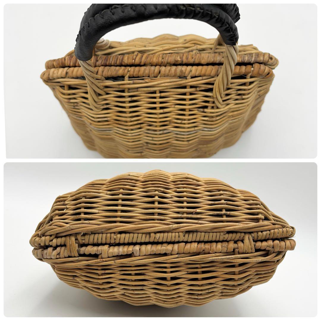 極美品 odds オッズ　かごバッグ　カゴ　シェル　ハンドバッグ　アラログ