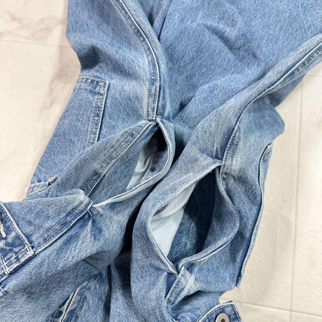 美品 DouDou デニムフロントジップ サロペット 完売品