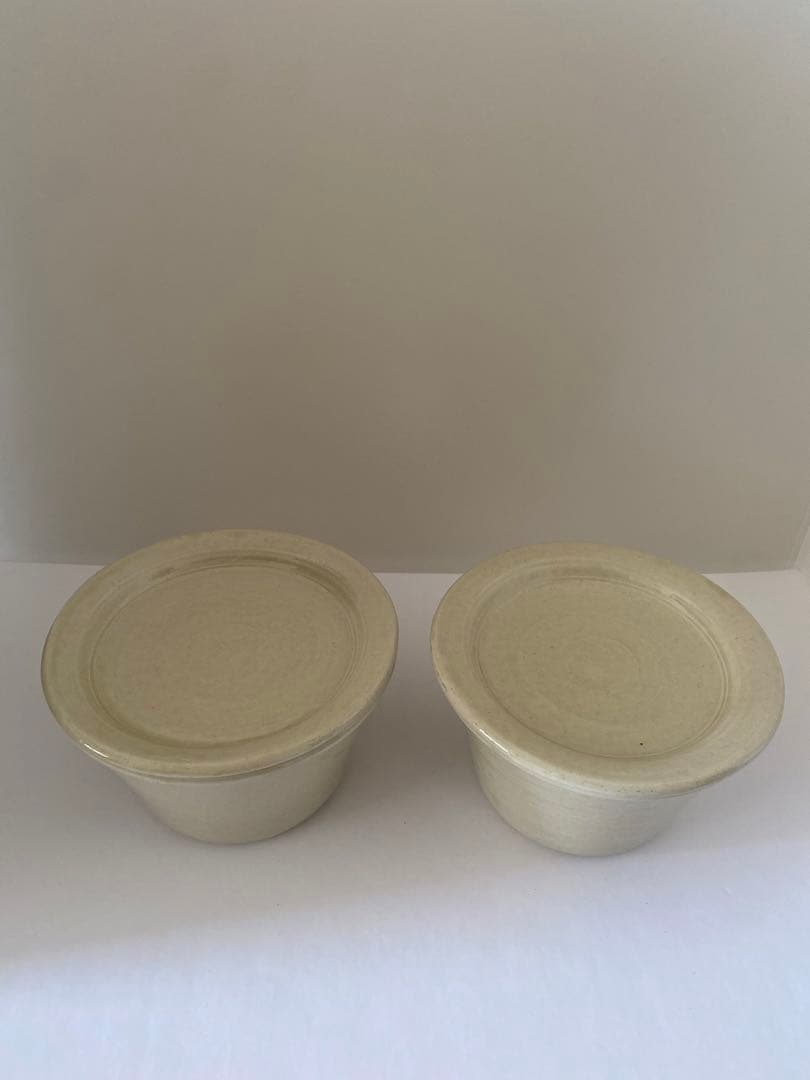 市川孝　白瓷　蓋付き保存容器　小サイズ　2点セット