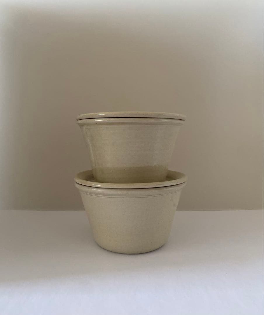 市川孝　白瓷　蓋付き保存容器　小サイズ　2点セット