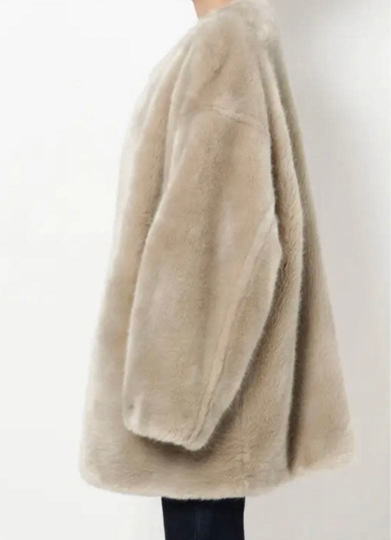 早い者勝ち★Ungrid★フェイクファーコート★ライトグレー★タグ付き