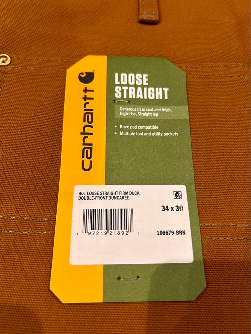 新品タグ 正規品 carhartt ダブルニーパンツ サイズW34×L32