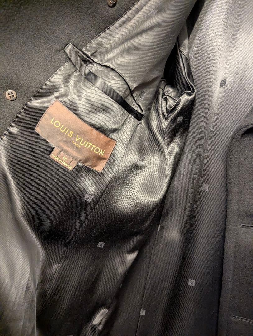 LOUIS VUITTON ウールカシミヤ メルトントレンチコート