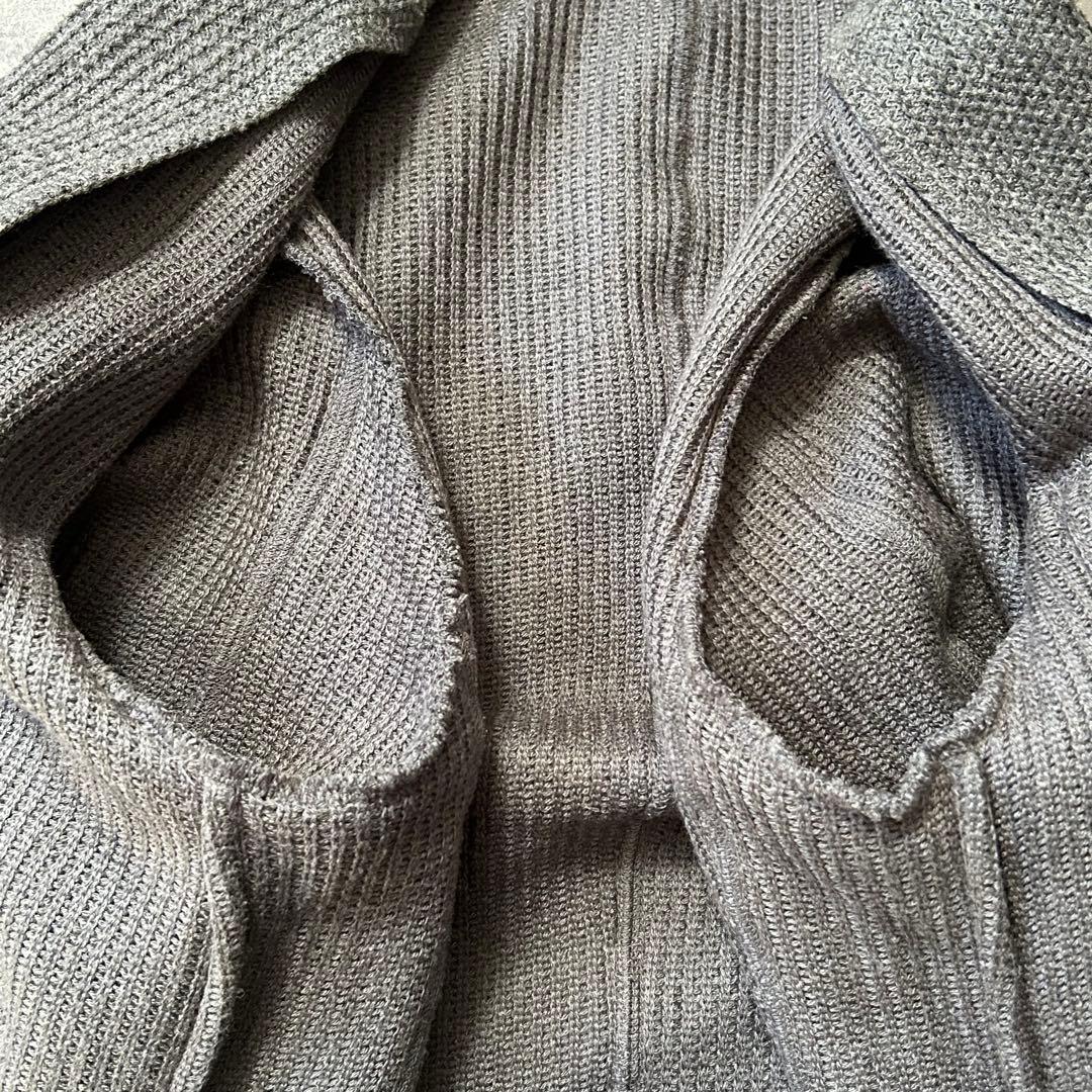 極美品 SHIPS アンコン XL ニット テーラードジャケット ジャガード