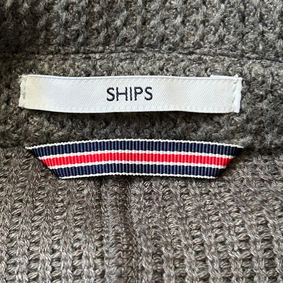 極美品 SHIPS アンコン XL ニット テーラードジャケット ジャガード