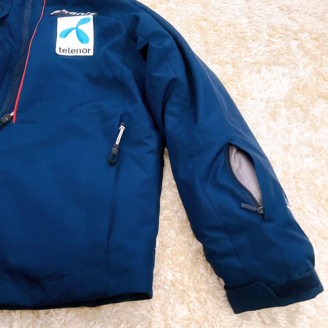 【フェニックス】スキーウェア　キッズ　上下セット　ネイビー　レッド　130 防寒