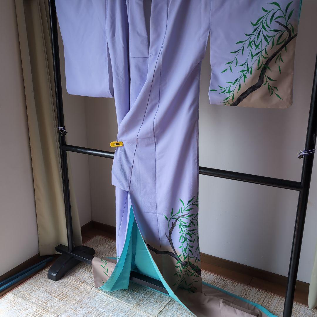 新舞踊　裾引き　薄紫色