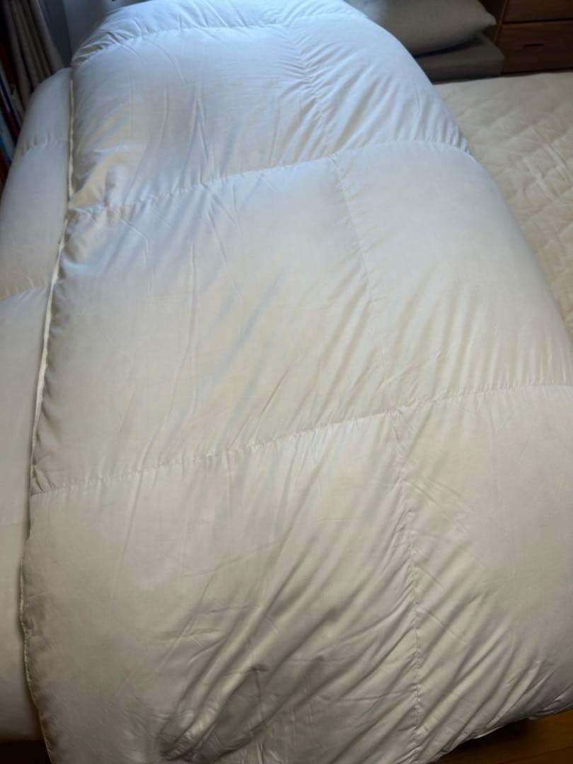 グレー羽毛掛ふとん・二層式／Q210x210cm