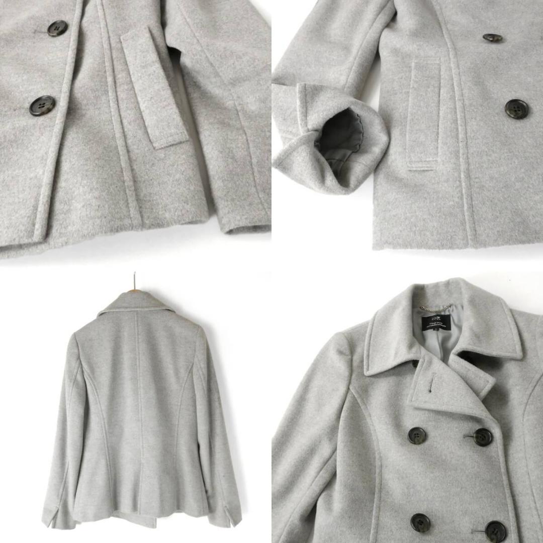 【高級 美品】23区 アンゴラウール ダブルブレストコート ピーコートタイプ